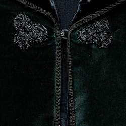 CH Carolina Herrera Green Velvet Tuxedo Blazer M