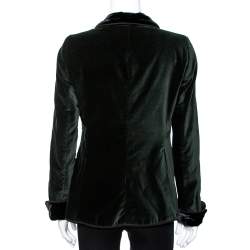 CH Carolina Herrera Green Velvet Tuxedo Blazer M