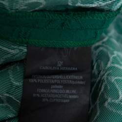 Pre Owned فستان سهرة سي إتش كارولينا هيريرا جاكار أخضر مورد مقاس متوسط - ميديوم