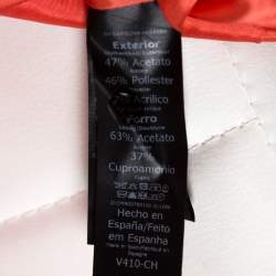 مملوكة مسبقًا CH Carolina Herrera Orange Floral Jacquard Sheath Dress S