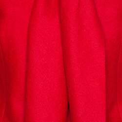 CH Carolina Herrera Red Wool Neck Scarf Detail Jacket M