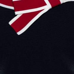 مملوكة مسبقًا توب سي أتش كارولينا هيريرا فيونكة وحافة مغايرة تريكو كحلي مقاس صغير