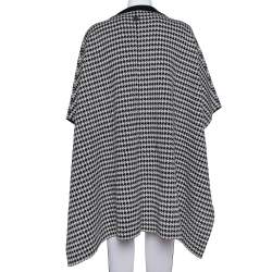 Pre Owned جاكت كيب سي أتش كارولينا هيريرا هاوندتوث حرير وصوف مونوكروم مقاس متوسط