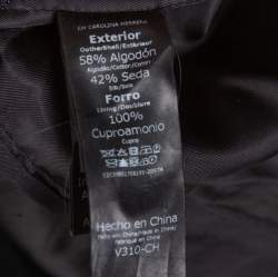 Pre Owned CH Carolina Herrera Purple & Black Jacquard Belted Mini Dress M