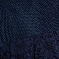 مملوكة مسبقًا توب سي إتش كارولينا هيرير شبكة ودانتيل أزرق كحلي قصات مقاس صغير - سمول