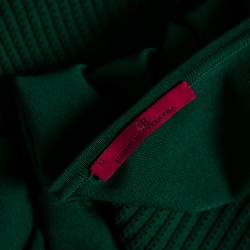 CH Carolina Herrera Green Knit Button Front Top & Skirt Set M
