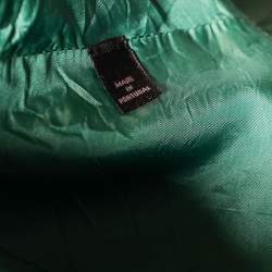 مملوكة مسبقًا CH Carolina Herrera Green Floral Jacquard Trail Detail Flared Gown S