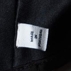 Pre Owned CH Carolina Herrera Midnight Blue Sateen Button Front Coat XS
