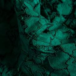 مملوكة مسبقًا CH Carolina Herrera Green Lace Paneled Sleeveless Sheath Dress L