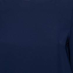 CH Carolina Herrera Navy Blue Crepe Tie-Up Detailed Suit Set M