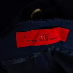 CH Carolina Herrera Navy Blue Crepe Tie-Up Detailed Suit Set M