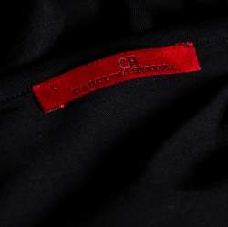 Pre Owned CH Carolina Herrera Black Cotton & Lace Trimmed Top L