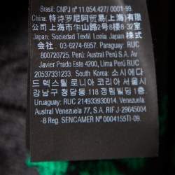 Pre Owned CH Carolina Herrera Green Floral Brocade Flared Shirt Dress M