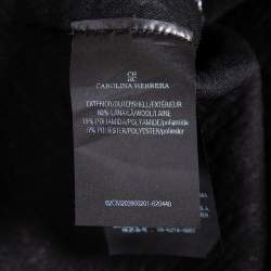 Pre Owned توب سي أتش كارولينا هيريرا تويد مونوكرومي حواف غير مشذبة مقاس متوسط (ميديوم)