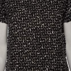 Pre Owned توب سي أتش كارولينا هيريرا تويد مونوكرومي حواف غير مشذبة مقاس متوسط (ميديوم)