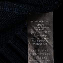 مملوكة مسبقًا بلوفر كارولينا هيريرا صوف تريكو رصاصي رقبة مرتفعة بلا أكمام مقاس كبير - لارج 