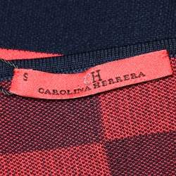 Pre Owned CH Carolina Herrera Red Stripe Knit Top S
