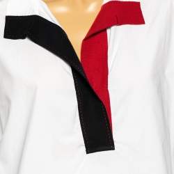 Pre Owned CH Carolina Herrera White Cotton Top XS