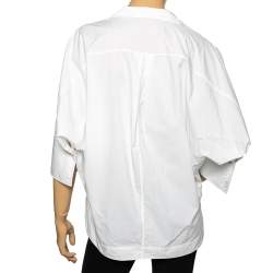 Pre Owned CH Carolina Herrera White Cotton Top XS