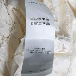 Pre Owned تونيك برباط سي أتش كارولينا هيريرا دانتيل مورد أ بيض مقاس صغير - سمول