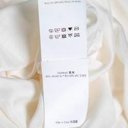 Pre Owned تونيك برباط سي أتش كارولينا هيريرا دانتيل مورد أبيض مقاس صغير - سمول