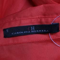 CH Carolina Herrera Red Cotton Oversized Shirt S