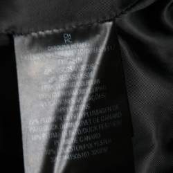 Pre Owned جاكيت سي أتش كارولينا هيريرا قطيفة مبطن أسود أزراء أمامية مقاس متوسط