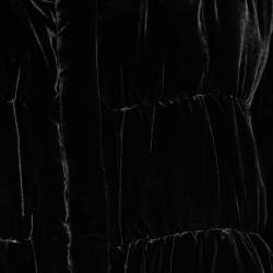 Pre Owned جاكيت سي أتش كارولينا هيريرا قطيفة مبطن أسود أزراء أمامية مقاس متوسط