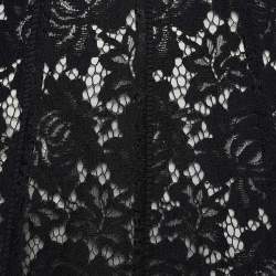 Pre Owned CH Carolina Herrera Black Lace Sleeveless Gown S