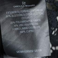 Pre Owned CH Carolina Herrera Black Lace Sleeveless Gown S