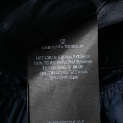 Pre Owned CH Carolina Herrera Navy Blue Belted Tiered Dress L