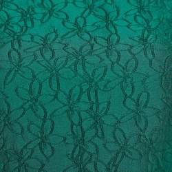 مملوكة مسبقًا فستان سي أتش كارولينا هيريرا جاكار مزين زهور أخضر فضفاض مقاس صغير