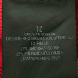 Pre Owned CH Carolina Herrera Red Knit Bow Detailed Front Long Sleeve Blouse S