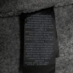 Pre Owned CH Carolina Herrera Grey Wool Bow Detail Round Neck Sweater M