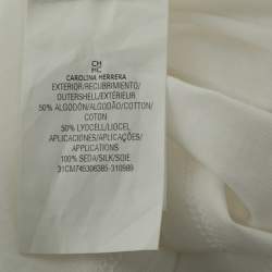 Pre Owned تي شيرت سي أتش كارولينا هيريرا سانت تروبيز  جيرسيه أبيض بأكمام قصيرة مقاس صغير - سمول