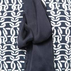 مملوكة مسبقًا توب سي إتش كارولينا هيريرا طرف حرير وقطن مطبوع أزرق بلا أكمام مقاس صغير - سمول