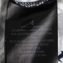 مملوكة مسبقًا توب سي إتش كارولينا هيريرا طرف حرير وقطن مطبوع أزرق بلا أكمام مقاس صغير - سمول