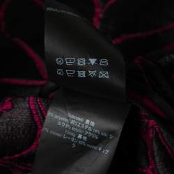 Pre Owned CH Carolina Herrera Pink Embossed Floral Jacquard Sleeveless Gown S