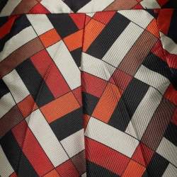 CH Carolina Herrera Multicolor Geometric Print Faille Tapered Pants S