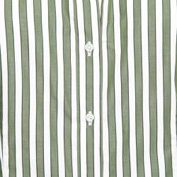 Pre Owned CH Carolina Herrera Green Striped Cotton Button Front Shirt L