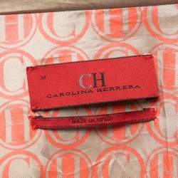 Pre Owned CH Carolina Herrera Gold Synthetic Trench Coat M