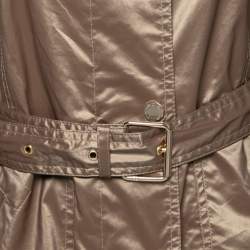 Pre Owned CH Carolina Herrera Gold Synthetic Trench Coat M