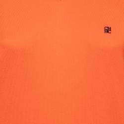 مملوكة مسبقًا CH Carolina Herrera Orange Cotton Knit Long-Sleeve Sweater S