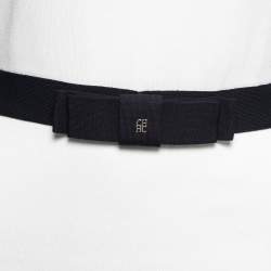مملوكة مسبقًا CH Carolina Herrera White Knit Belt Detail Round Neck Top S
