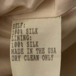 Pre Owned CH Carolina Herrera Ivory & Red Floral Print Silk Sleeveless Gown L