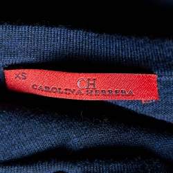CH Carolina Herrera Navy Blue Knit Button Front Cardigan XS