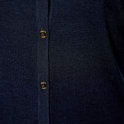 CH Carolina Herrera Navy Blue Knit Button Front Cardigan XS