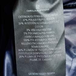 Pre Owned CH Carolina Herrera Navy Blue Lace Quilted Sleeveless Jacket S