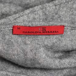 CH Carolina Herrera Grey Wool Dolman Sleeve Sweater M