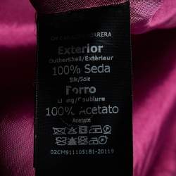 Pre Owned CH Carolina Herrera Printed Long Sleeve Belted Maxi Dress M